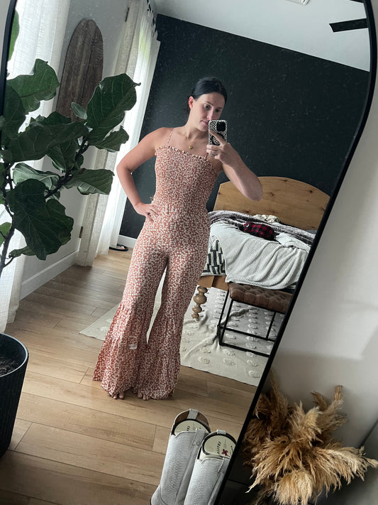 Smocked Bodice Jumpsuit
